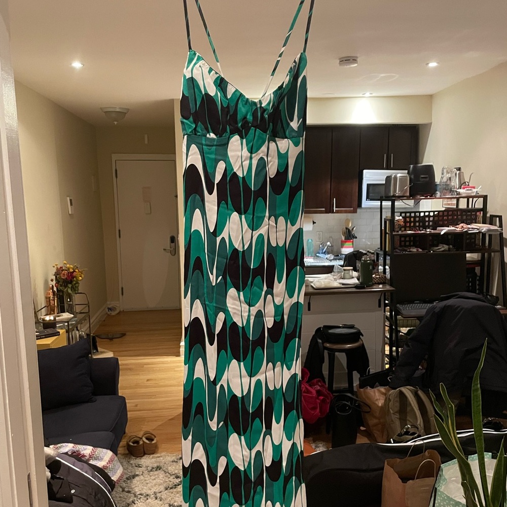 Zara multicolor green dress